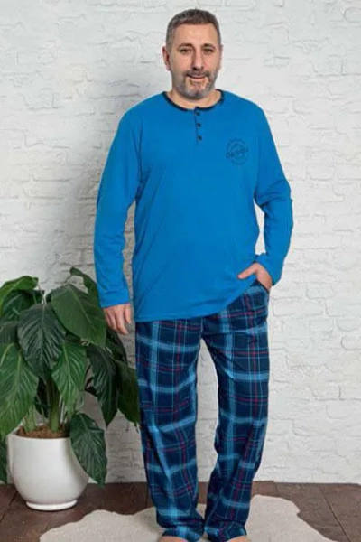 Royalfashion Чоловічі бавовняні піжами в клітинку РОЗМІР ПЛЮС