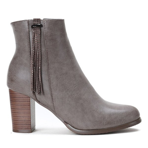 Botki na słupku w kolorze khaki Egistina - Obuwie