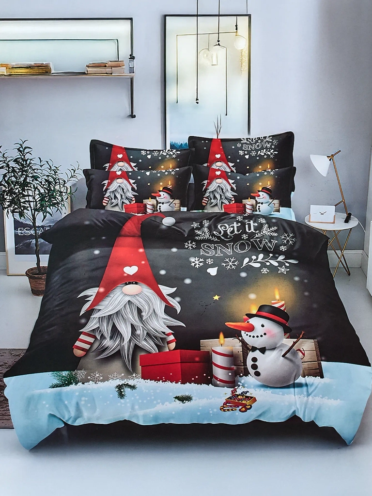 Royalfashion Vánoční povlečení 200x220 set 4 KUSY