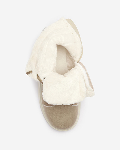 Жіночі утеплені черевики-трапери коричневого кольору Tivica - Взуття