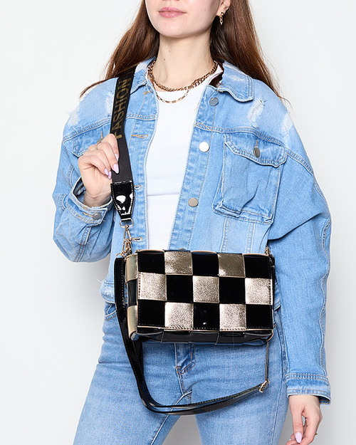 Маленька чорно-золота жіноча сумочка - Аксесуари