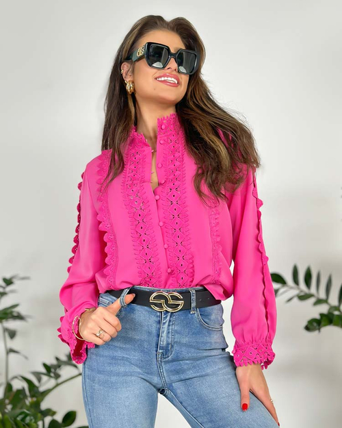 Жіноча мереживна сорочка Royalfashion