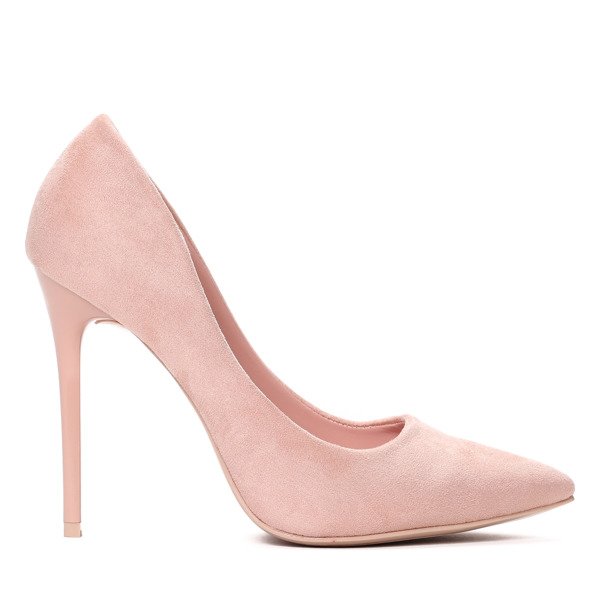 Szpilki z migdałowym noskiem w kolorze pudrowego różu- Obuwie