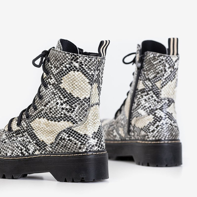 Жіночі черевики із зміїним принтом Chic Glam - Взуття