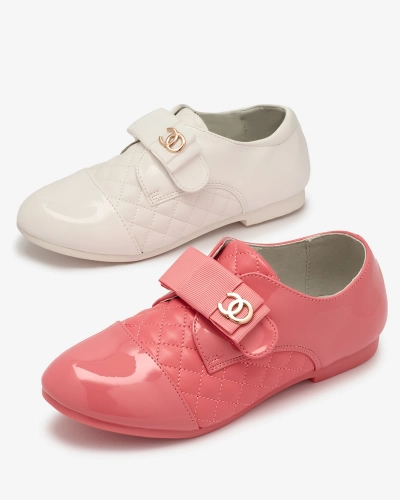 Дівчачі стьобані напівчеревики з екошкіри рожевого кольору Werme- Footwear