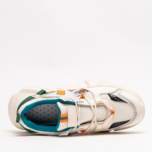 Бежеві кросівки з кольоровими вставками Deroni