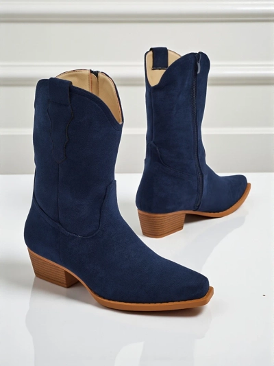 Dámské kovbojské boty eko semišové SpireHush