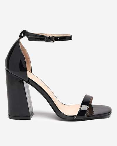 Чорні жіночі босоніжки на стовпі Whopso - Footwear