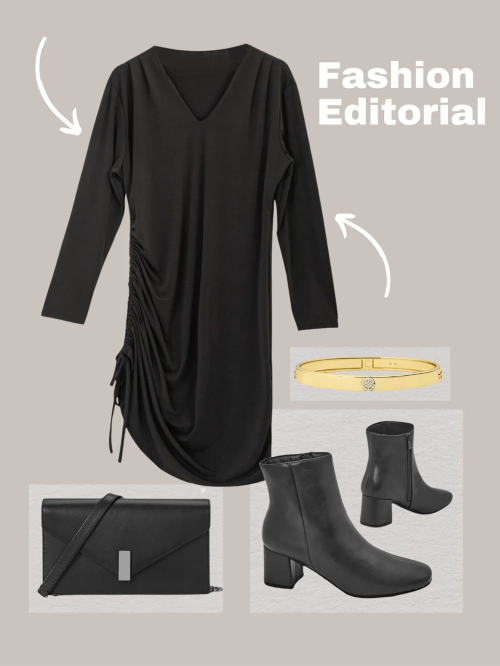 Royal fashion Жіноча довга сукня зі складками
