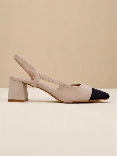 Royalfashion Dámské lodičky na nízkém podpatku s ozdobnou špičkou Eleganzo