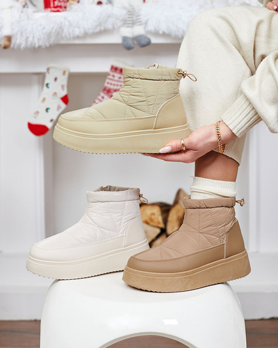 Royalfashion Dámské sněhule ve světle hnědé barvě Armeda