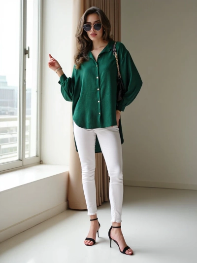 Royalfashion Dlouhá oversized košile pro ženy
