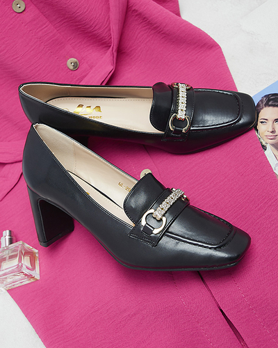 Чорні жіночі туфлі-мокасини Kolalic- Footwear