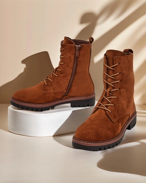 Жіночі ботильйони на шнурках Royalfashion Gosop