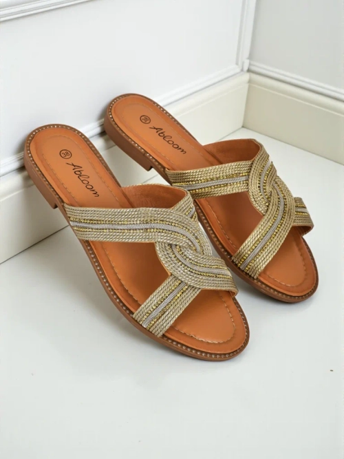 Royalfashion Жіночі шльопанці плетені Woven Breeze