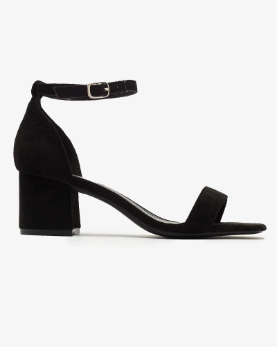 Royalfashion Černé dámské sandály na podpatku Xeteri