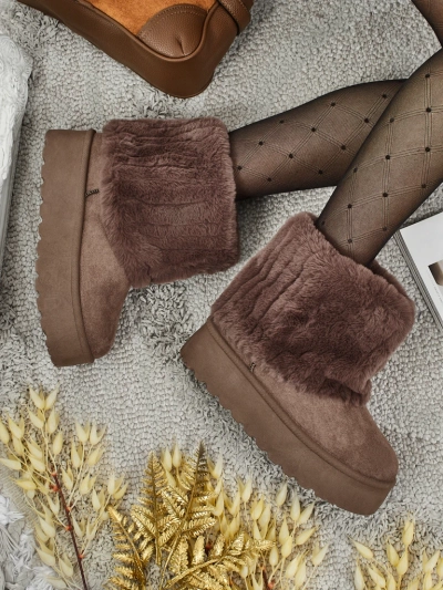 Dámské boty a'la sněhule s kožešinou Irelle