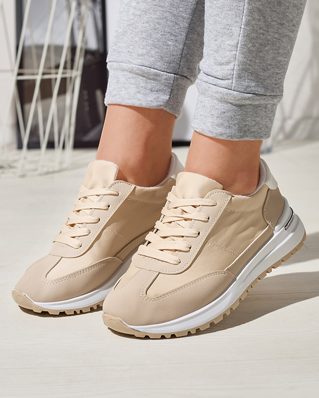 Dámská béžová šněrovací sportovní obuv Sweri - Obuv