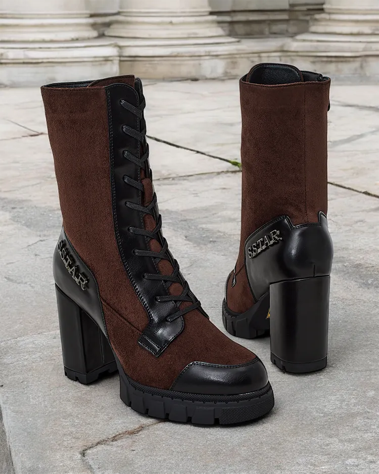 Royalfashion Dámské kozačky na podpatku Worce