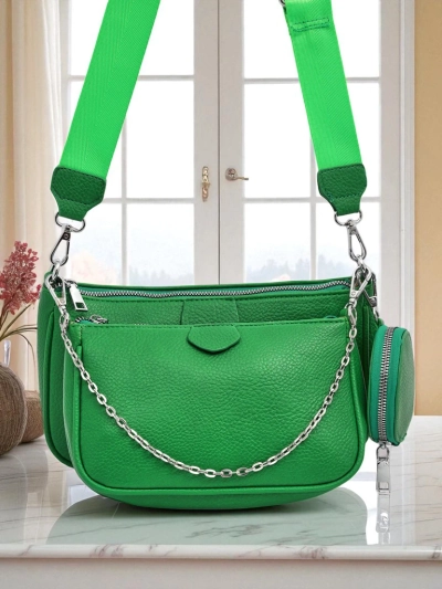 Жіноча сумка Pola Verde – зелена, екологічна шкіра, 3в1, стильна