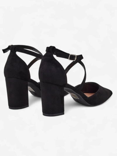 Royalfashion dámské lodičky z eko-semiše s pásky Kanastru