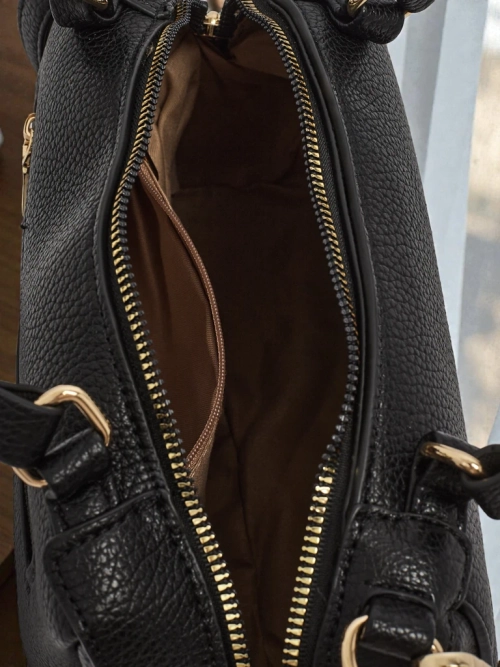 Торібка Жіноча Luna Чорна Шкіряна Елегантна на Кожен День