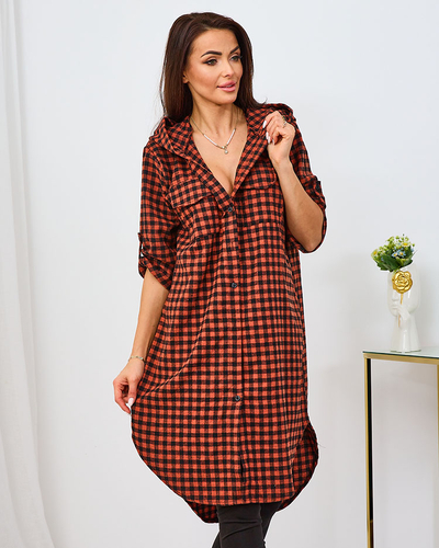 Сукня жіноча в клітинку Royalfashion Orange