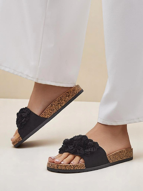 Royalfashion жіночі шльопанці з квітковими акцентами Occes