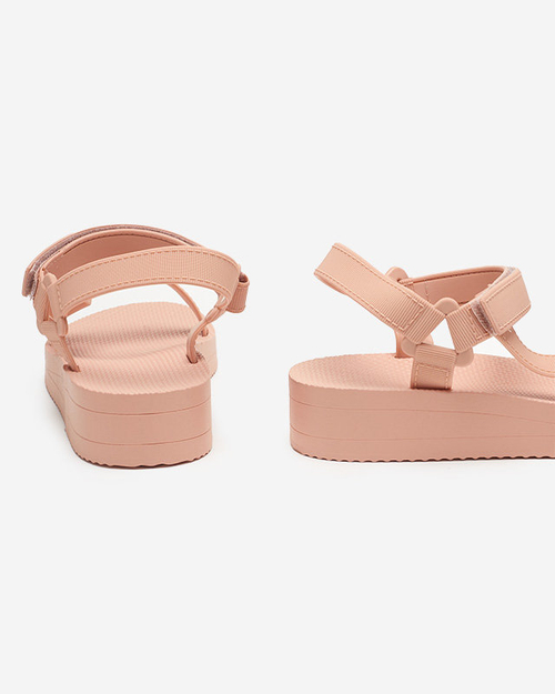 Рожеві жіночі сандалі на плоскому ходу Ostoy-Shoes