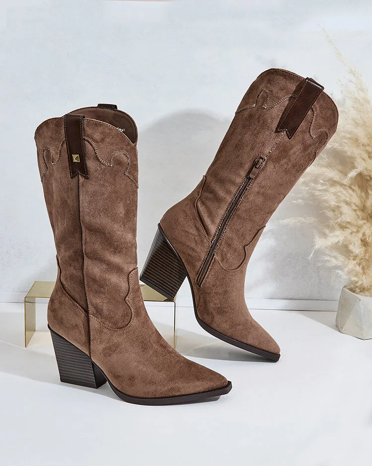 Royalfashion Dámské kovbojské boty na podpatku Kowib