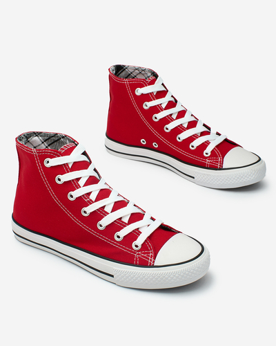 Royalfashion Dámské vysoké červené tenisky Eonall