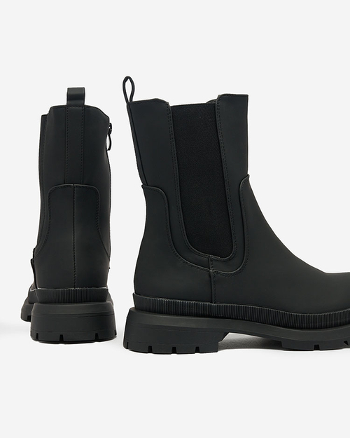 Жіночі черевики Royalfashion Чорні матові Ivajella