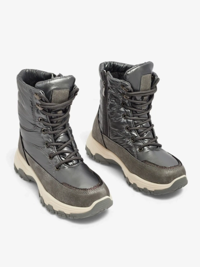 Жіночі Ботильйони Aurora Срібні Екологічні Casual на Зиму