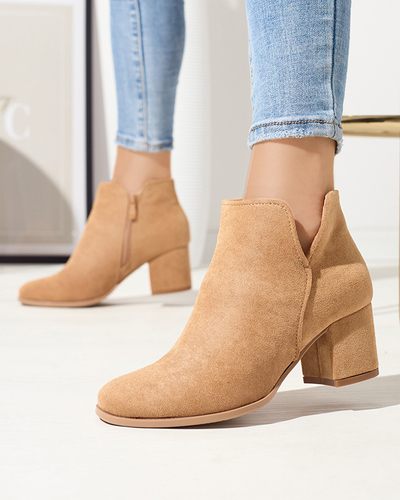 Чоботи жіночі з екозамші верблюжої Frenas - Взуття