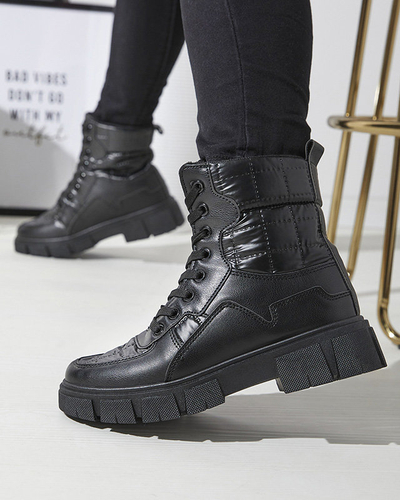 OUTLET Чорні жіночі неутеплені черевики Qertera- Footwear