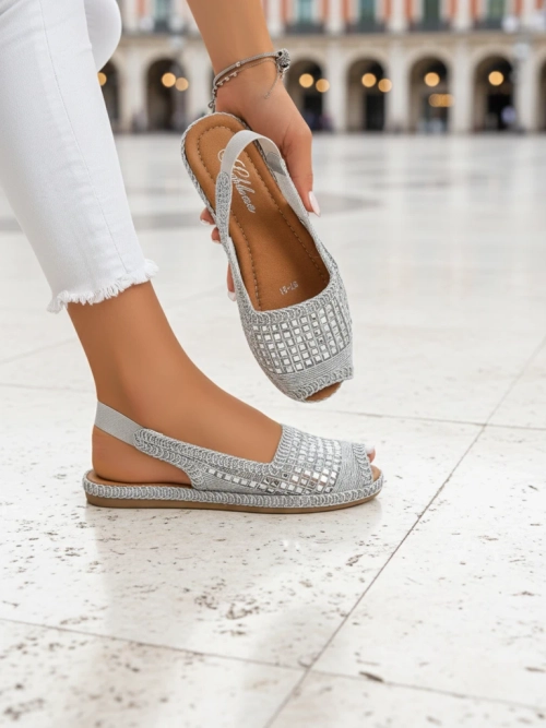 Royalfashion Жіночі сандалі еспадрильї жіночі з цирконами Belle Sparkle