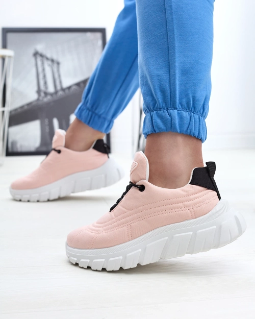 Світло-рожеві жіночі тканинні спортивні кросівки Riotay- Footwear