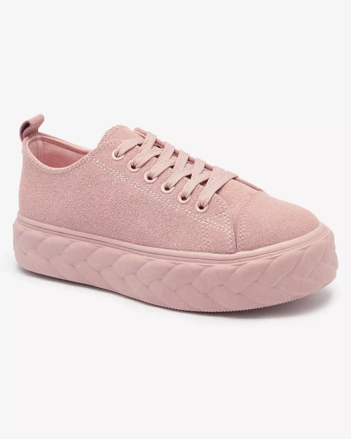 Рожеві жіночі кеди на платформі Sedix - Взуття