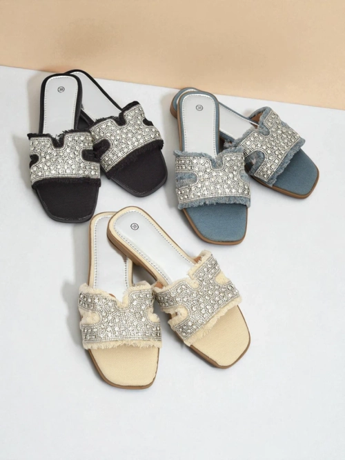 Royalfashion Жіночі босоніжки зі стразами CrystalEase