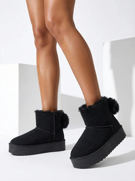 Royalfashion Dámské boty a'la snow boots in black Goroggo