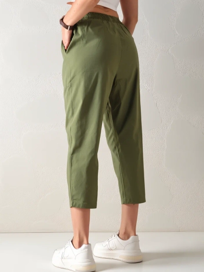 Royalfashion Rovné dámské látkové kalhoty 7/8