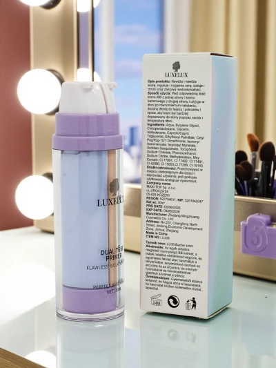 Krém 2 v 1 s fialovou bází pod make-up a make-upem- neutralizuje žluté a zemité tóny