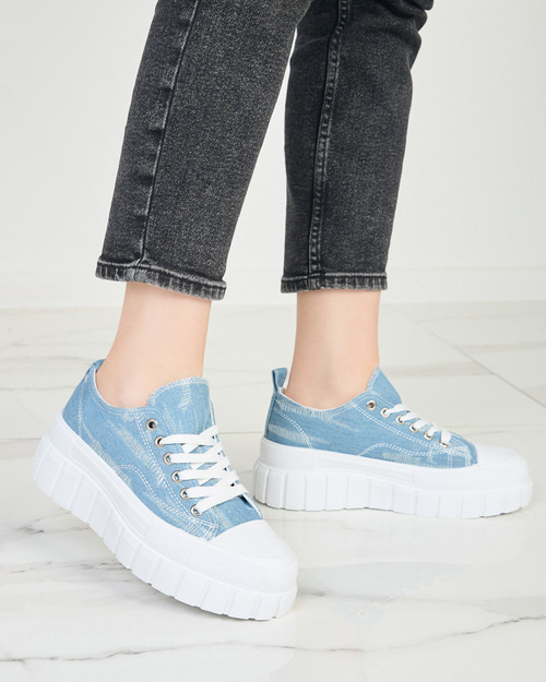 OUTLET Сині жіночі кросівки a'la jeans на платформі Resi - Взуття