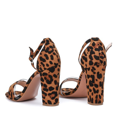 Sandály na sloupku s leopardím potiskem Osane - Obuv