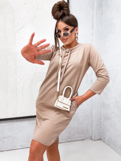 Royalfashion бавовняна жіноча тканинна міні-сукня