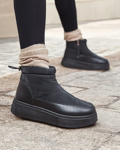 Жіночі снігоступи Royalfashion чорного кольору Fopinia