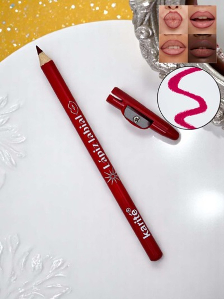 Tužka na rty s ořezávátkem v barvě vínová