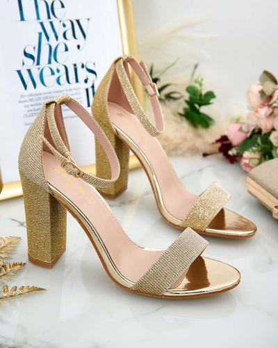Royalfashion Dámské brokátové sandály Etotta