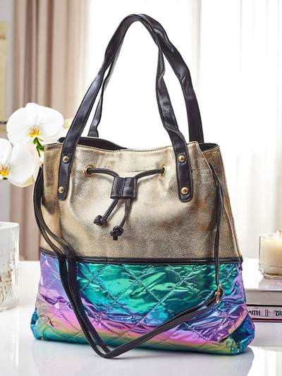 Royalfashion Velká dámská kabelka Golden Luxe Shopper