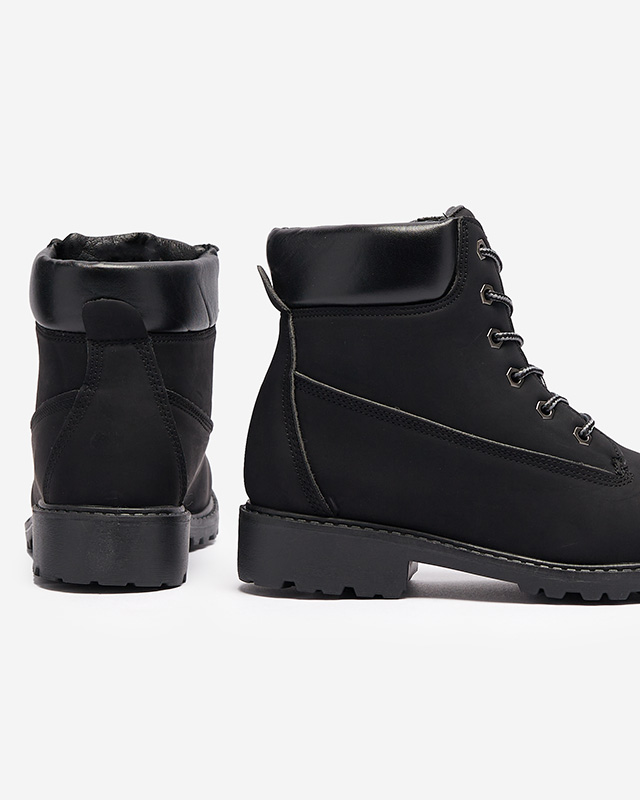 Dámské zateplené traperky v černé barvě Fanhet- Footwear